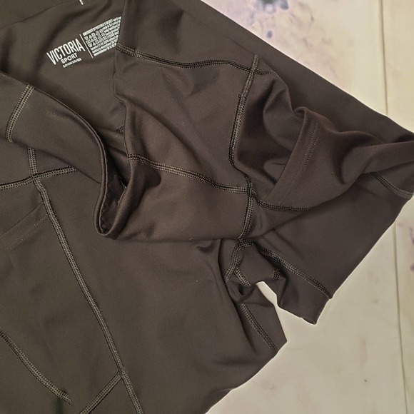 VICTORIA'S SPORT black pocketed athletic leggings S - Picture 3 of 8